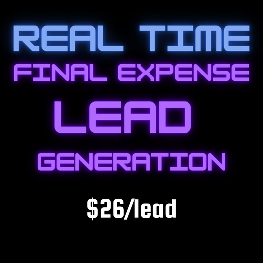 Real time final expense lead generation